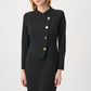 Scuba Crepe Mock-Neck Sheath Dress