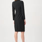 Scuba Crepe Mock-Neck Sheath Dress