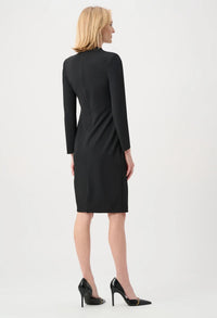 Scuba Crepe Mock-Neck Sheath Dress