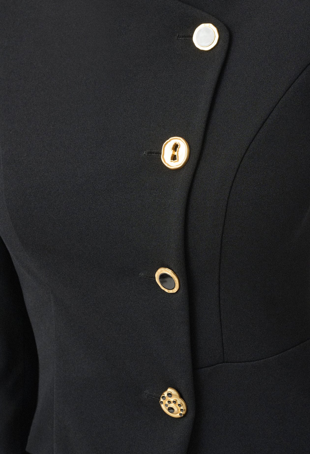 Scuba Crepe Mock-Neck Sheath Dress