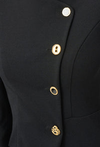 Scuba Crepe Mock-Neck Sheath Dress