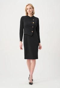Scuba Crepe Mock-Neck Sheath Dress