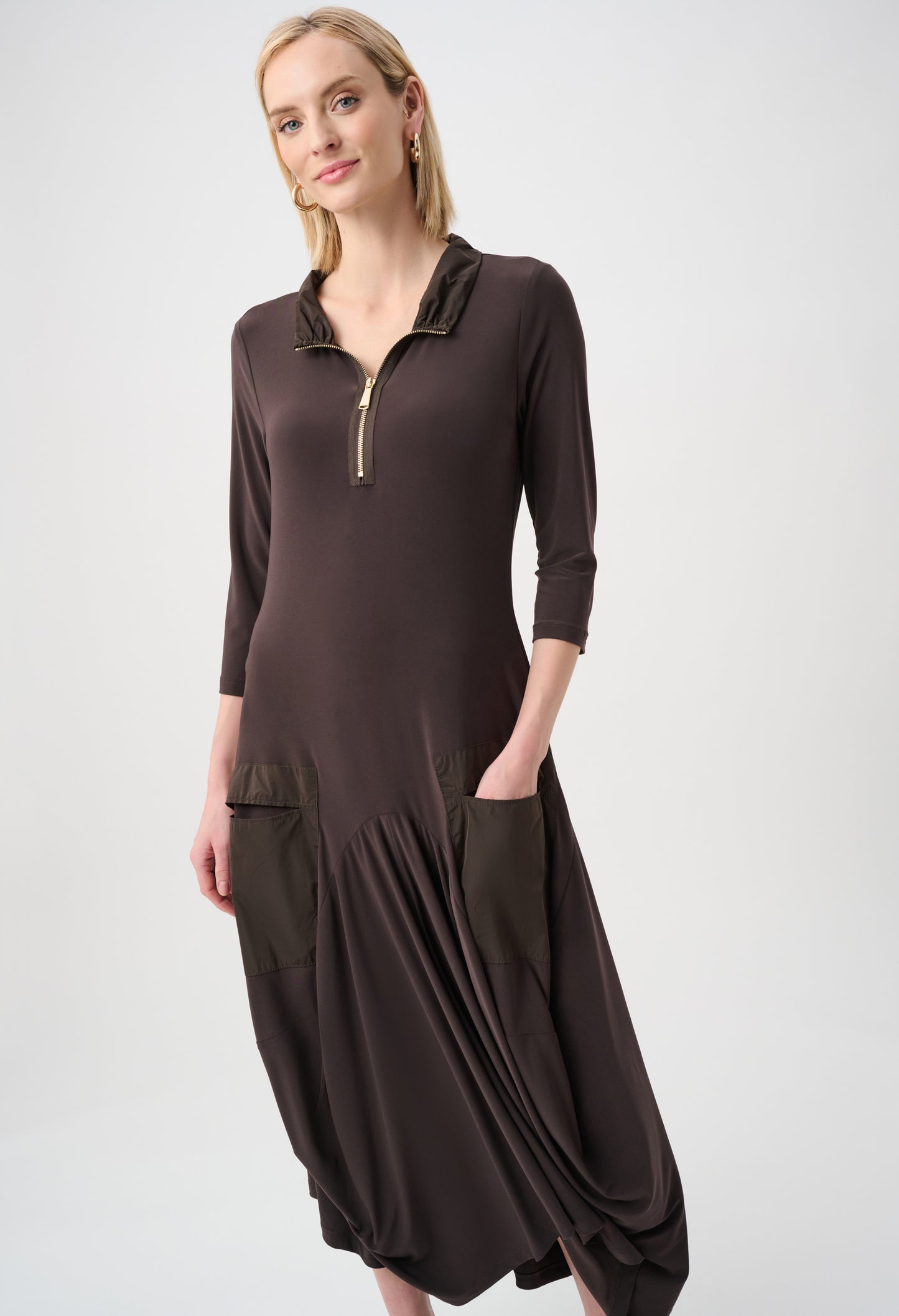 Casual A-line Dress With Pockets