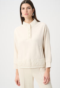 Scuba Jersey Funnel-neck Top