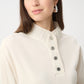 Scuba Jersey Funnel-neck Top