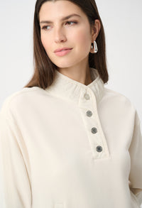 Scuba Jersey Funnel-neck Top