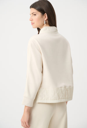 Scuba Jersey Funnel-neck Top