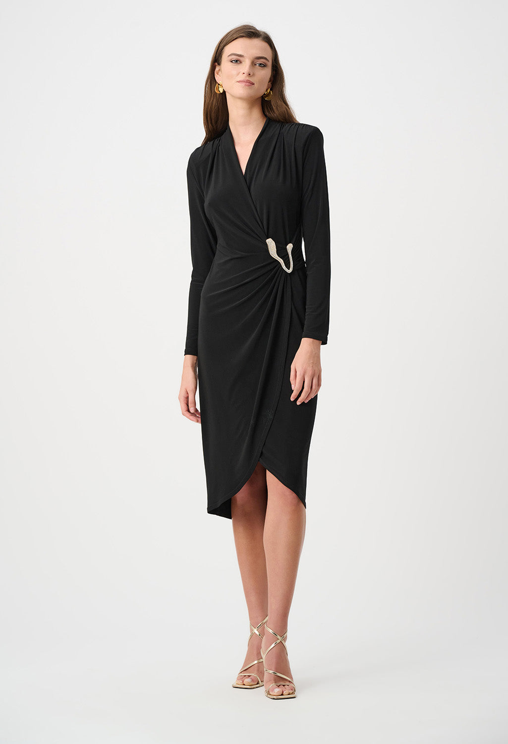 Knee-length Wrap Dress
