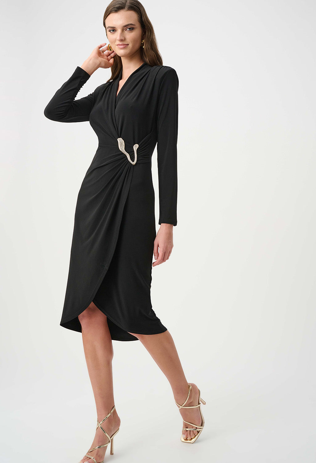 Knee-length Wrap Dress