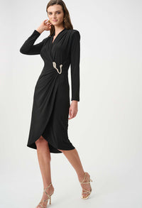 Knee-length Wrap Dress