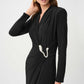 Knee-length Wrap Dress