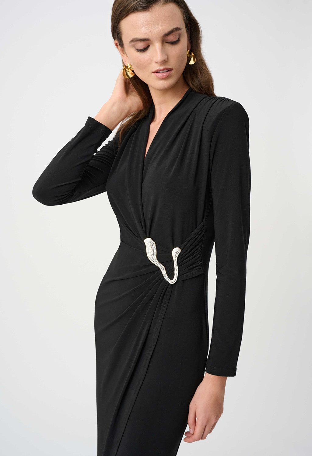 Knee-length Wrap Dress