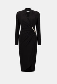 Knee-length Wrap Dress
