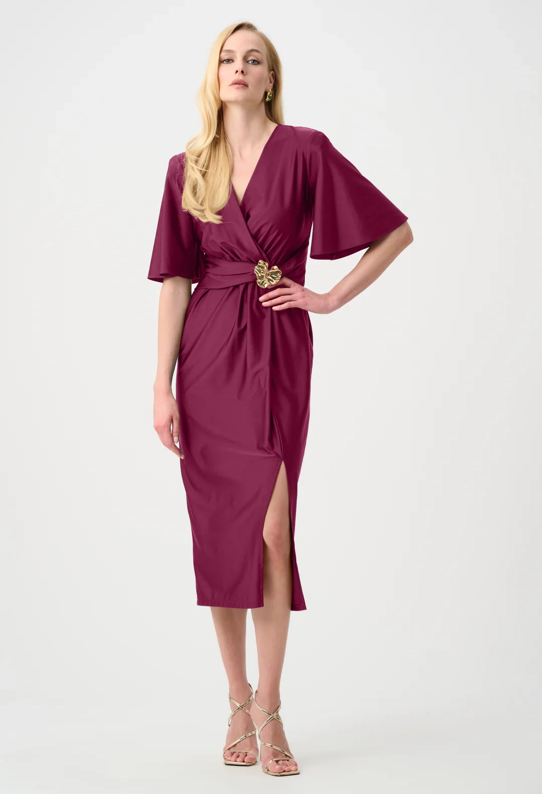 Knee-length Wrap Dress