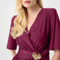 Knee-length Wrap Dress