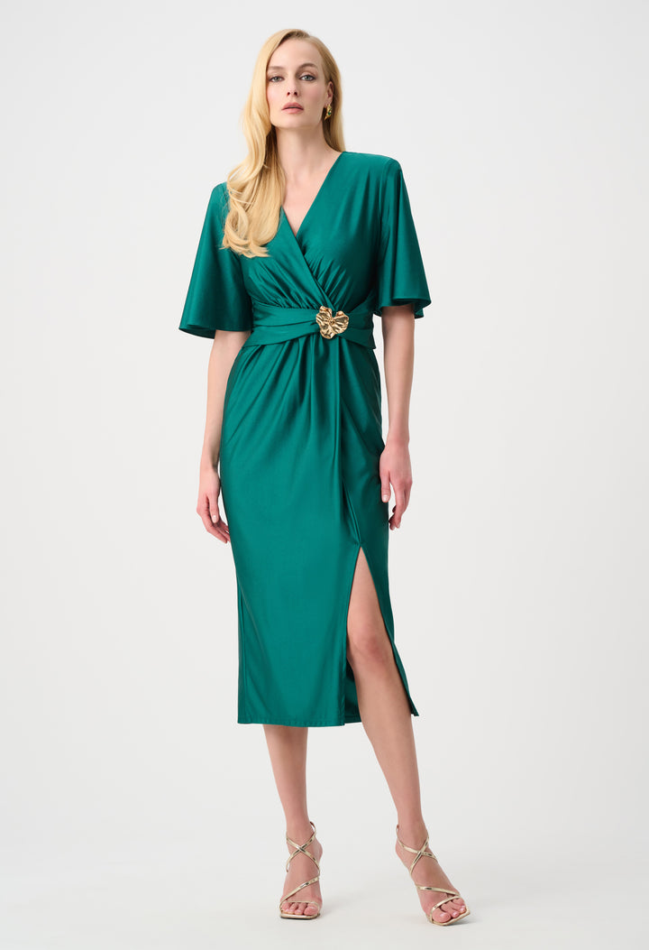 Knee-length Wrap Dress