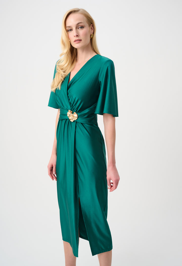 Knee-length Wrap Dress
