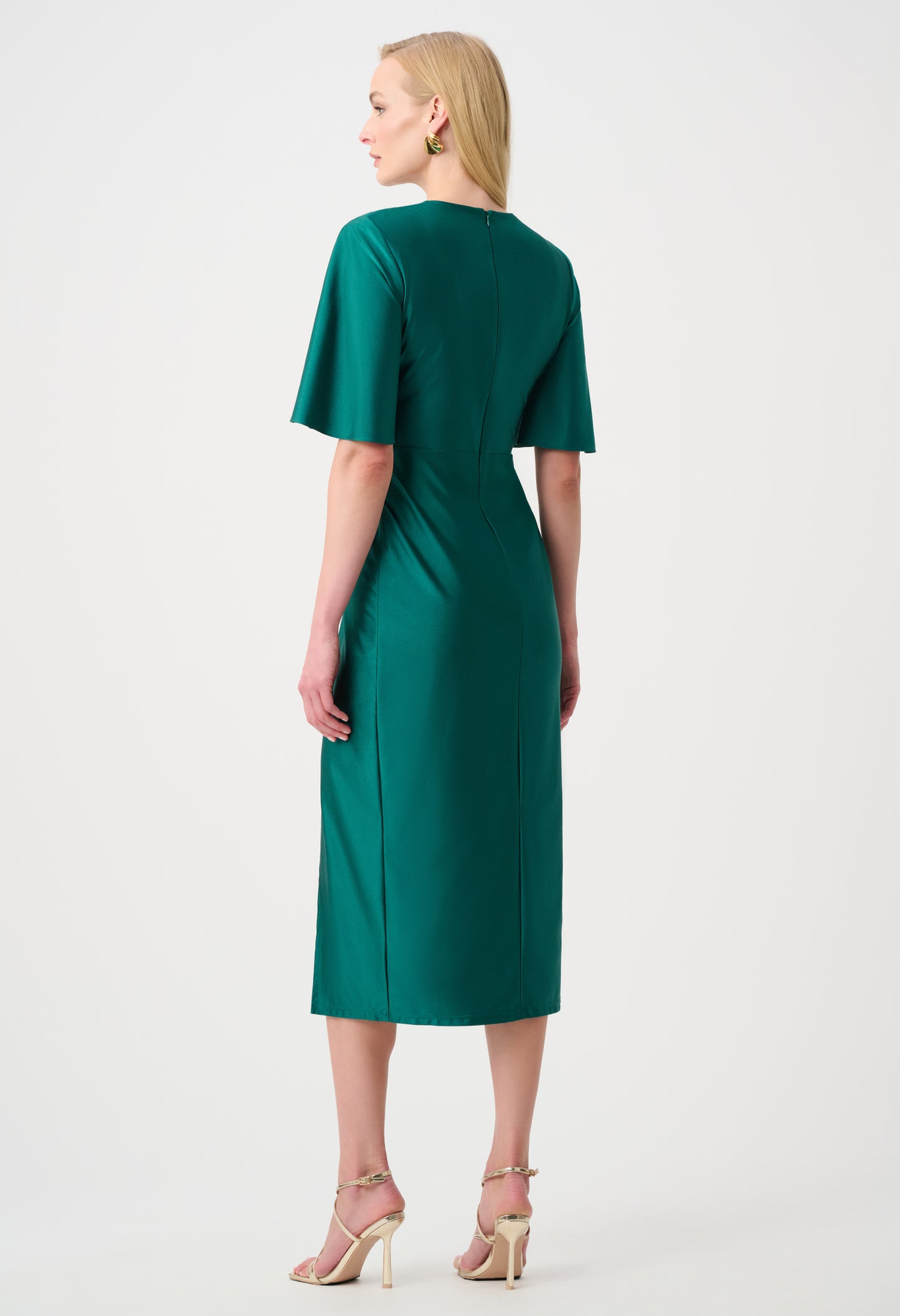 Knee-length Wrap Dress