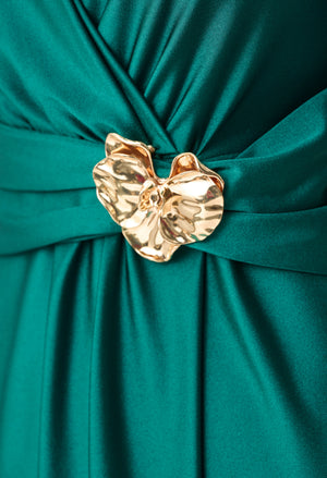 Knee-length Wrap Dress