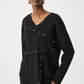 Embellished V-neck Pullover