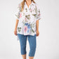 Floral Linen Look Blouse