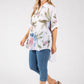 Floral Linen Look Blouse