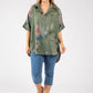 Floral Linen Look Blouse