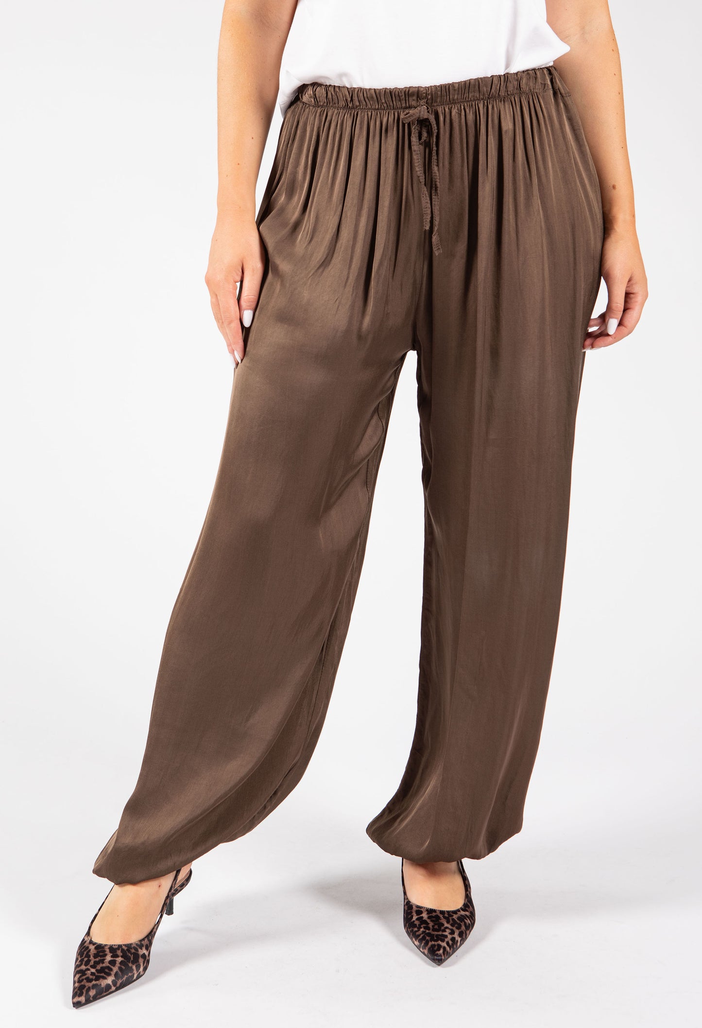 Satin Effect Balloon Trousers