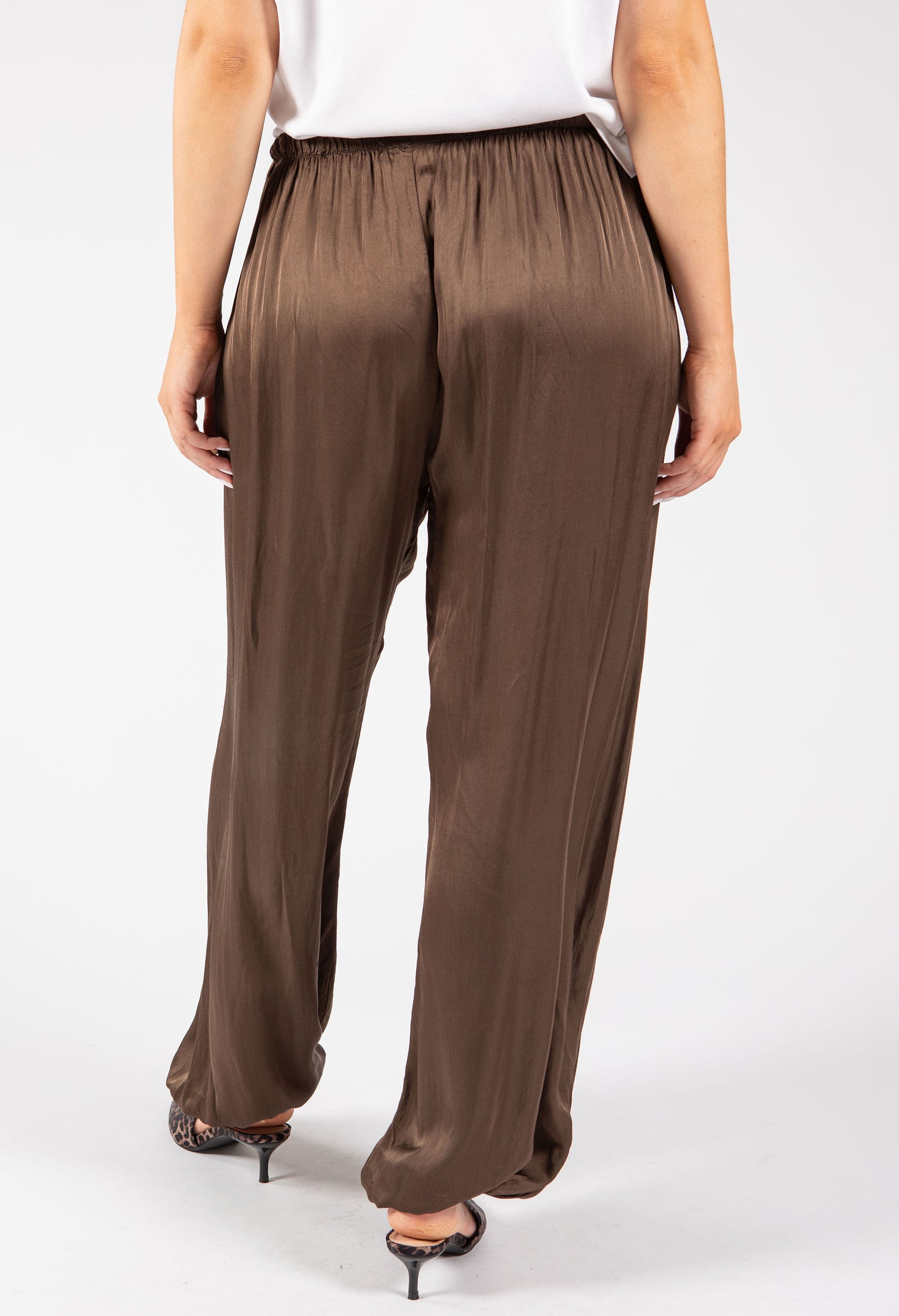 Satin Effect Balloon Trousers
