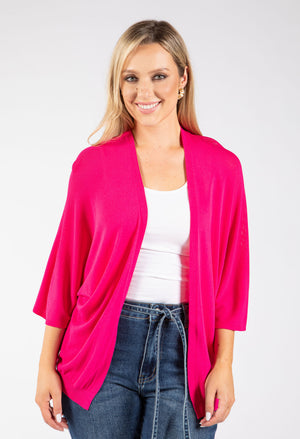 Fine Knit Open Cardigan