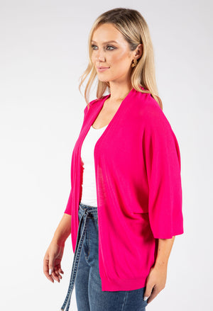 Fine Knit Open Cardigan