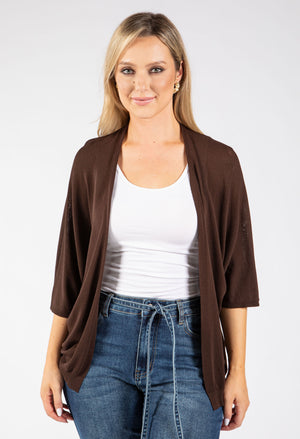 Fine Knit Open Cardigan
