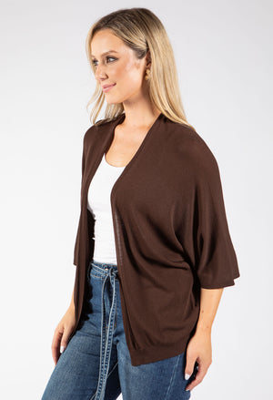 Fine Knit Open Cardigan