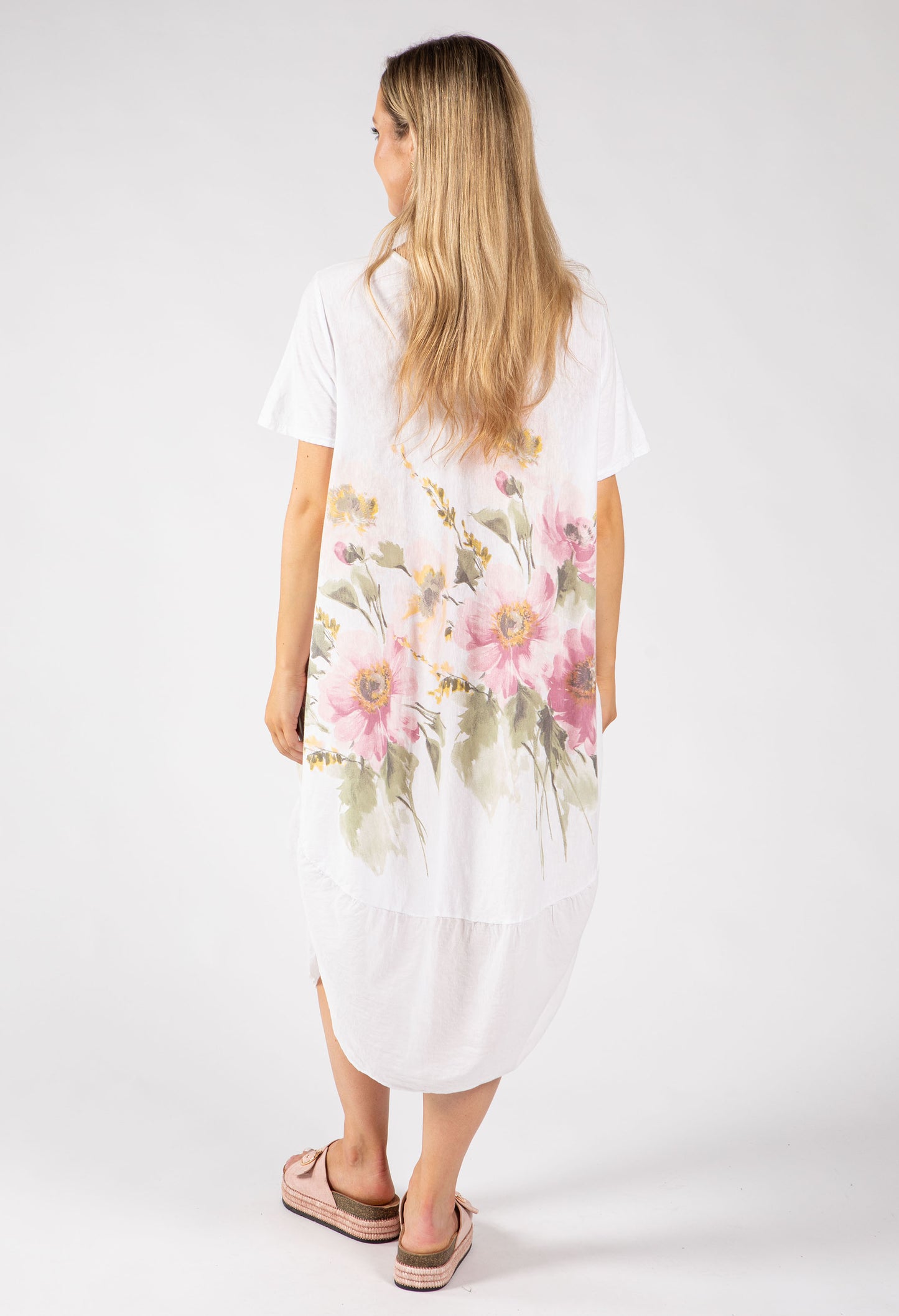 Balloon Hem Floral Dress