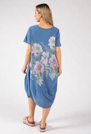 Balloon Hem Floral Dress