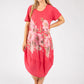 Balloon Hem Floral Dress
