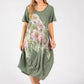 Balloon Hem Floral Dress