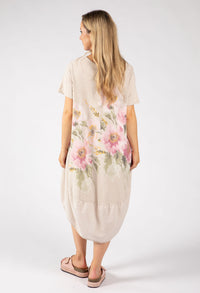 Balloon Hem Floral Dress
