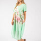 Balloon Hem Floral Dress