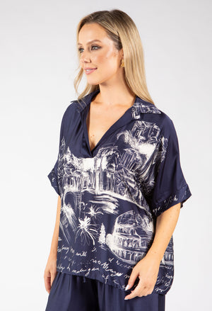 Scenic Print Blouse