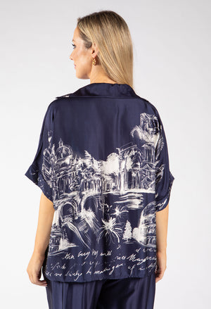 Scenic Print Blouse