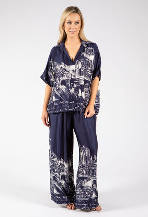 Scenic Print Blouse