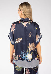 Ocean Print Blouse