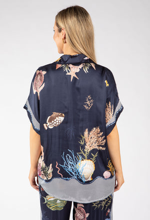 Ocean Print Blouse