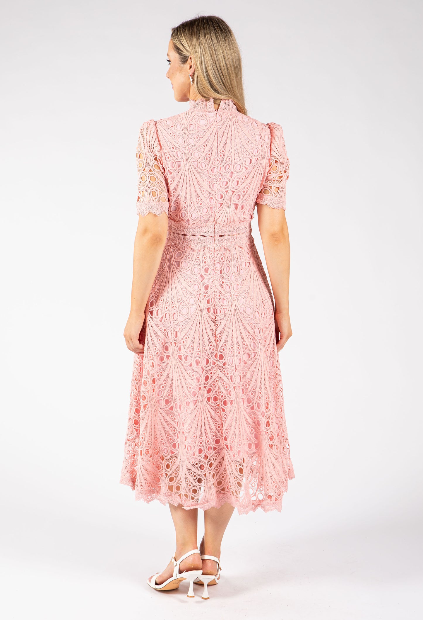 Peacock Lace Midi Dress
