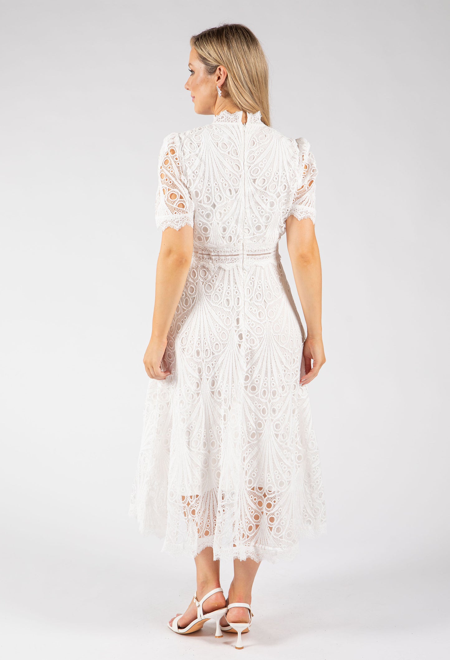 Peacock Lace Midi Dress