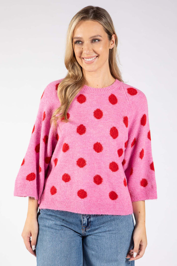 Maje Polka Dot Knit Jumper