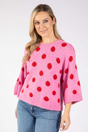 Maje Polka Dot Knit Jumper