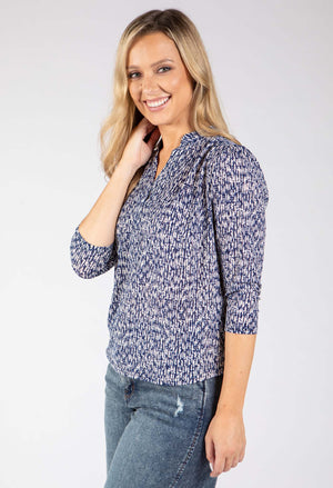 Tara Abstract Print Top
