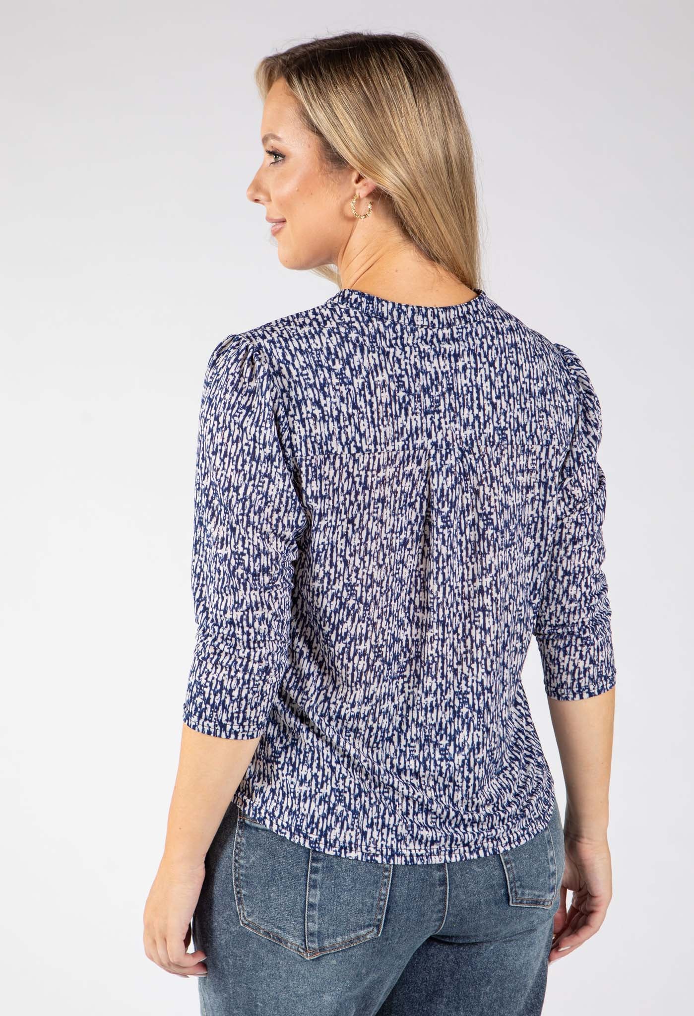 Tara Abstract Print Top